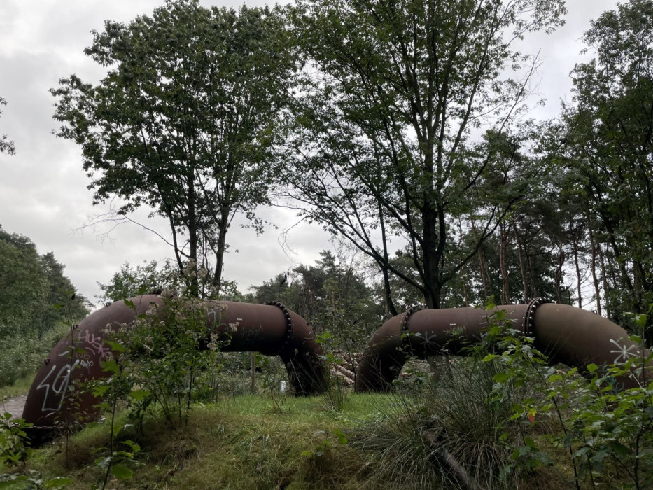 Bovengrondse rioolleiding Stratumse Heide