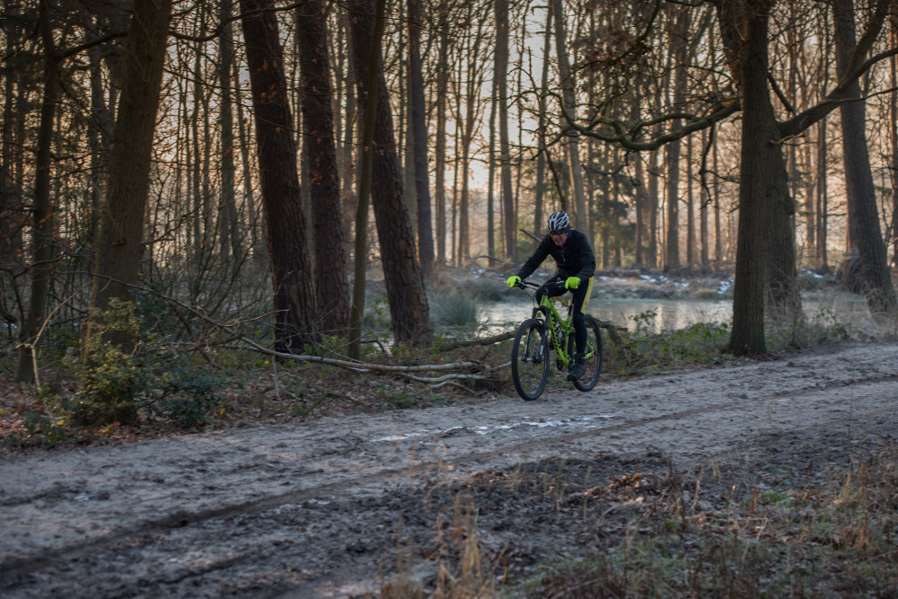 Fietser Krabbebossen winter