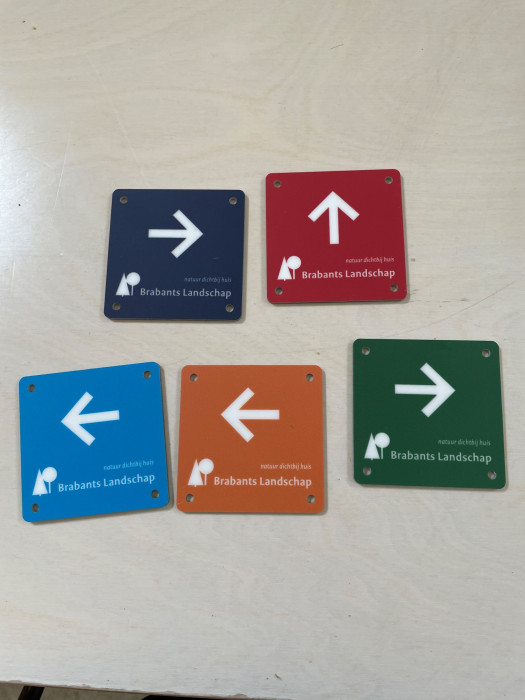Nieuwe wandelroutebordjes